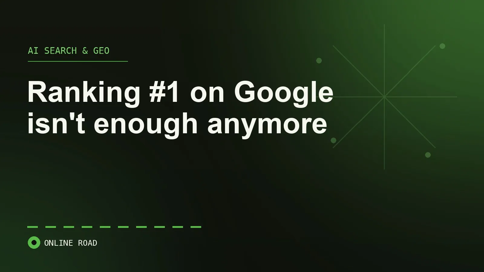 A small business guide to AI search and GEO: getting cited inside ChatGPT, Gemini and Google's AI answers, not just ranking on Google.