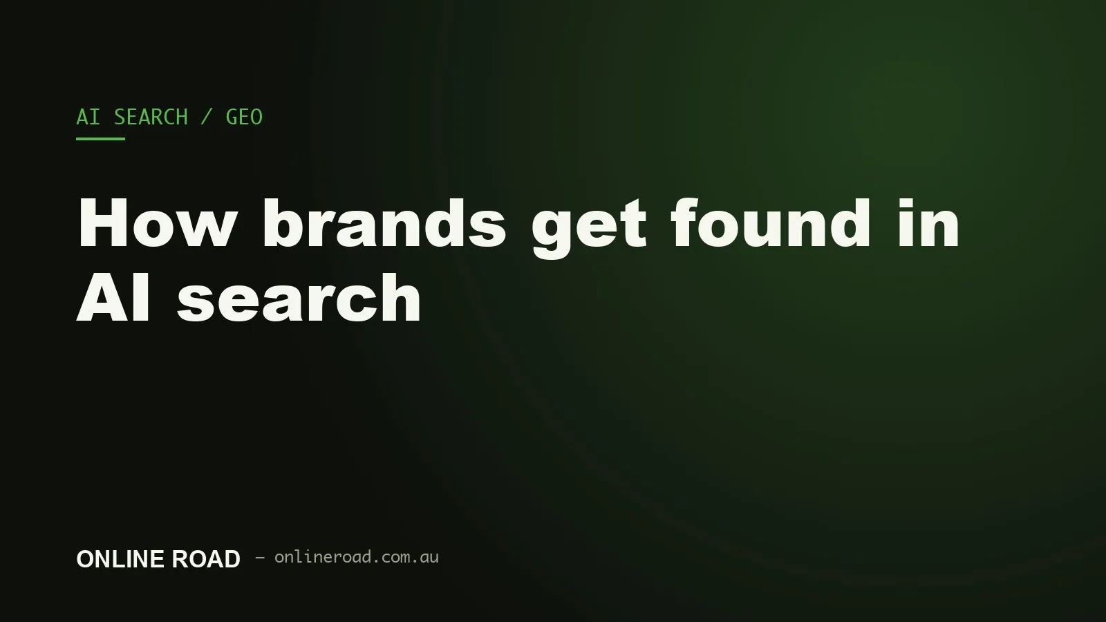 How brands get found in AI search: how ChatGPT, Gemini and Perplexity decide which businesses to name and recommend.